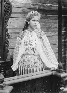 The Queen of Romanian in amateur theatricals. The Queen of Romania as Juliet in