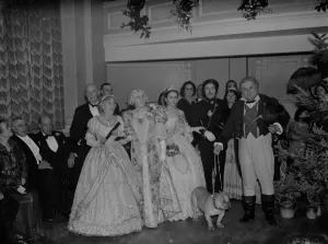 Queen Victoria, the Prince Consort and John Bull with his bulldog arrive