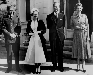 Smiling Prints: The Queen Visits General Norstad HM The Queen and Prince Philip continuing their