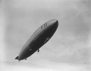 The R 33 leaves her Aerodrome at Pulham, Norfolk, for a short cruise. 5 October 1925