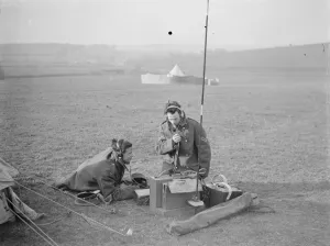 R A point to point, Green Street Green. Wireless operatoe by their tents