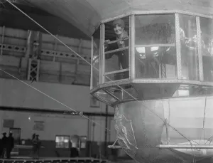 Exterior Prints: R36 Ready for launching at Inchinnan One of the gondolas of the airship 19 March 1921