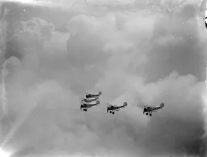 RAF Empire air day rehearsal, Biggin Hill, Kent. Pilots of 32 and 79 squadron