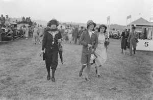 1930s 1930s Nineteen Thirties 30s 30s Prints: RAF Pageant at Hendon Agatha Lady Beaumont, Hon Marigold and Howard and Lady Maureen