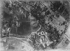 1920s 1920s 20s 20s Prints: The RAF take over the policing of Iraq. An aerial view of Kifl on the Euphrates
