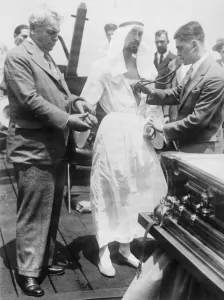 Esoterica Prints: Rahmen Bey, Egyptian Fakir, tested at New York. Rahmen Bey being examined by