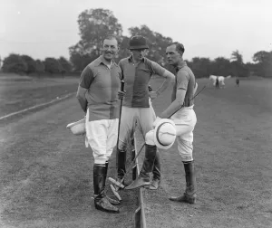 Polo Prints: Ranelagh farm polo club. Ubique versus Comeries House Sir Harold Wernher, Mr H P Guiness