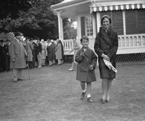 Uniforms Prints: Ranelagh fortnightly challenge cup Duchess of Peberanda and her son Timothy 15