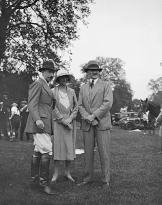 Polo Pony Prints: Ranelagh, Junior Colts Cup left to right; Major Lyon, Mrs and Colonel Gordon
