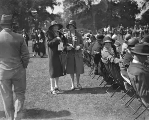 Event Prints: At the Ranelagh mounted sports - Lady Joan Verney ( left ) 1928