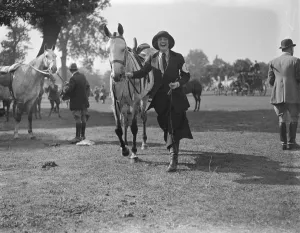 Ranelagh Polo club - Horse and Polo Show Lady Belper, who rode, Captain Hon F