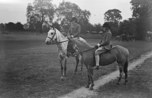 Riding Habit Prints: Ranelagh Pony show and sports day Hon Pamela and Sheila Digby 8 June 1932