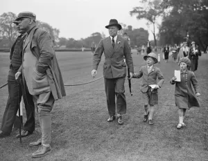 Father Prints: Ranelagh Pony show and sports day Sir Louis Greig and his children 1932