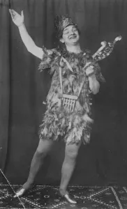 Costume Prints: Raymond Ellis as Papageno in The Magic Flute, a role which led to a romantic
