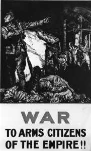 British Prints: Recruiting poster War To arms citizens of the empire !! 1914