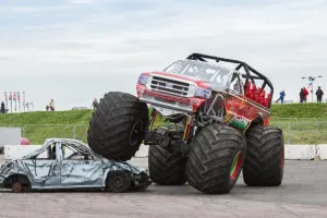 Motorsport From TopFoto Prints: Red Dragon Monster Truck Rides 2014 Santa Pod Raceway Podington, nr Wellingborough