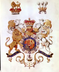 British Prints: The Regents Coat of Arms, from Sovereigns of the Bath, 1803