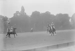 Remarkable Action Shot photograph of American Polo Team A narrow escape for Roehampton