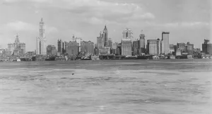 Remarkable View of Lower New York Skyline January 1921