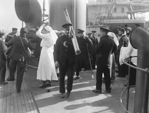 Repatriated Prisoners Arrive at Boston Exchanged prisoners arrive at Boston, Lincolnshire