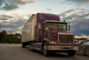 Distance Prints: Resting at dusk on a Hy401 service station sw of Toronto was this International Eagle