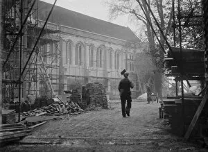 Scaffolding Collection: Restoration work at Eltham Palace, Greenwich. 1935