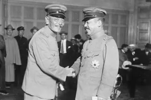 Restoring order in Tokyo General Fukuda the officer in command who is restoring