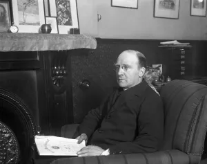 Seated Prints: The Reverend T P Stevens, vicar of St Matthews Church, New Kent Road, who