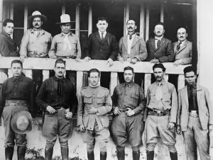 Revolutionary leaders at Vera Cruz. The photo shows a group of the leaders of