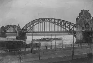 Bridge Prints: Three Rhineland Towns Occupied by Allies View of Dusseldorf showing the Rhine promenade 10