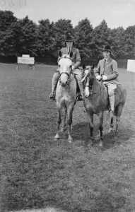 Riding Habit Prints: Richmond Horse Show Hon Pamela Digby (later Pamela Harriman ) and her younger