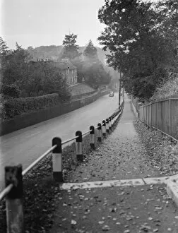 Pavement Collection: The road through Harbledown village near Canterbury, Kent. 1937