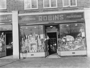 Robins store on Marechal Niel Parade in Sidcup, Kent. 1937