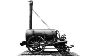 The Rocket - this locomotive was built by George Stevenson at Newcastle-on-Tyne in
