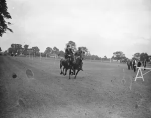 Roehampton Club Pony Gymkhana Major Philips Hornby and Miss Daly in the Tretna Green