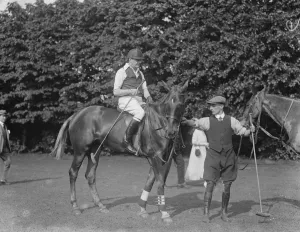 Polo Pony Prints: Roehampton Earl Beatty has a practice match at polo 21 May 1921