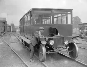 Rolvenden - A novel train on the Kent and East Sussex Railway is this formed by two