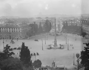 Empty Prints: Rome - Birds eye view of Piazza del Popolo