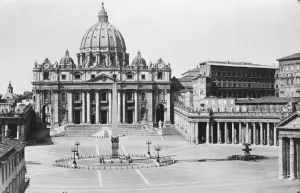 Rome The Church of St Peter showing the Vatican right in Rome 25 January 1922