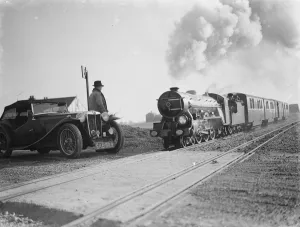 The Romney, Hythe & Dymchurch light railway terminates at Dungeness beach