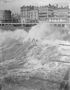 Beach Prints: Rough Seas at Brighton. 15th December 1936