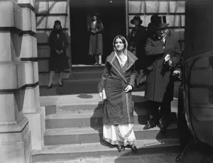 Indian Prints: Royal academy private view. Miss Bapsy Pavry leaving. Bapsybanoo Pavry also known as Bapsy