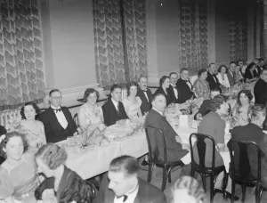 People Prints: The Royal Arsenal A I department dinner in Woolwich, London. 1939