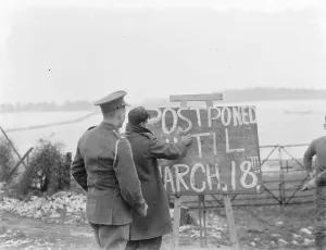 The Royal Artillery point to point postponement poster on Green Street Green Road, Kent