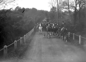 Royal Artillery (RA) drag hunt at Chislehurst, Kent. 1934
