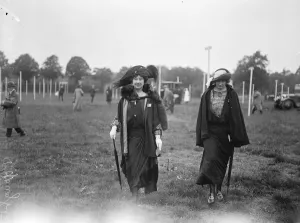 Royal Ascot. Mrs Baldwin, the Premiers wife, with her daughter on the course