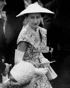Blakeway November 2001 Prints: Royal Ascot Princess Margaret, wearing a mandarin hat, seen at Ascot today when