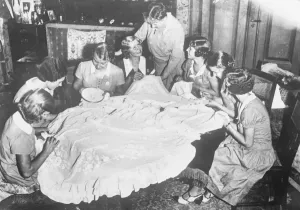 Fashionista Prints: Royal brides friends prepare her trousseau. The wedding dress and trousseau