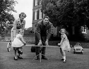 Playing Collection: Royal exiles at home in Ayot House in Herefordshire. Ex-King Michael of Romania and his wife