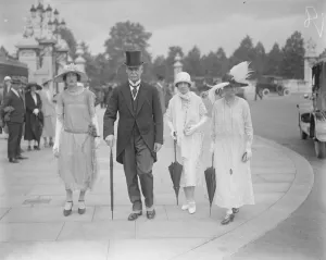 Royal garden party at Buckingham palace Lord and lady Bethell and their daughters
